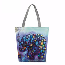 Casual women bag Elephant Printing Canvas hbags Shoulder Shopping Bag Travel Bags Tote hbag women bags bolsas ILML