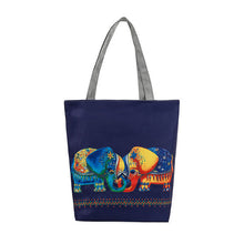 Casual women bag Elephant Printing Canvas hbags Shoulder Shopping Bag Travel Bags Tote hbag women bags bolsas ILML