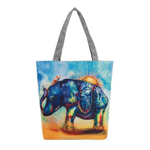 Casual women bag Elephant Printing Canvas hbags Shoulder Shopping Bag Travel Bags Tote hbag women bags bolsas ILML