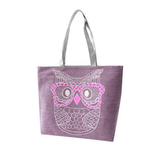 Casual women bag Lady Owl Printing Canvas Shoulder Shopping hbags Bag Travel Bags Tote hbag women bags bolsas ILML