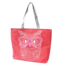 Casual women bag Lady Owl Printing Canvas Shoulder Shopping hbags Bag Travel Bags Tote hbag women bags bolsas ILML