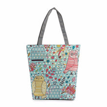 Casual women bag Owl Painting Canvas hbags Shoulder Shopping Bag Travel Bags Tote hbag women bags bolsas ILML