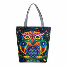 Casual women bag Owl Painting Canvas hbags Shoulder Shopping Bag Travel Bags Tote hbag women bags bolsas ILML