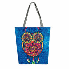 Casual women bag Owl Printed Cat hbags Shoulder Shopping Bag Travel Bags Canvas Tote hbag women bags bolsas ILML