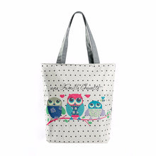 Casual women bag Owl Printed Cat hbags Shoulder Shopping Bag Travel Bags Canvas Tote hbag women bags bolsas ILML