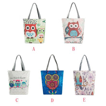 Casual women bag Owl Printed Cat hbags Shoulder Shopping Bag Travel Bags Canvas Tote hbag women bags bolsas ILML