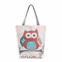 Casual women bag Owl Printed Cat hbags Shoulder Shopping Bag Travel Bags Canvas Tote hbag women bags bolsas ILML
