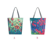 Casual women bag Painting Flowers Canvas hbags Shoulder Shopping Bag Travel Bags Tote hbag women bags bolsas ILML