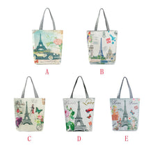 Casual women bag Paris Tower Printed Canvas hbags Shoulder Shopping Bag Travel Bags Tote hbag women bags bolsas ILML