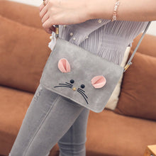 Charm Satchel Women Hbags mouse small square bag PU Leather Crossbody Shoulder Bags Messenger Bags Sac Casual Bolsos Mujer ILML