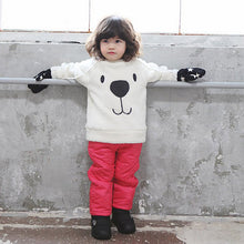 Children Baby Boys Girls Warm Sweater Clothing Lovely Bear Furry White Thick Pullover Coat ILML