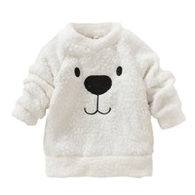 Children Baby Boys Girls Warm Sweater Clothing Lovely Bear Furry White Thick Pullover Coat ILML