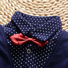 Children's Clothing Sets Baby Boy Gentleman Bow Tie Fake T-shirt Coat  Pants 2pcss Suits Kids Tracksuit Set ILML