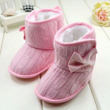 Cute Baby Girls Boy First Walkers Toddler Shoes Bootulti-color Dot Bow Children's Shoes Soft Sole Warm Shoe ILML