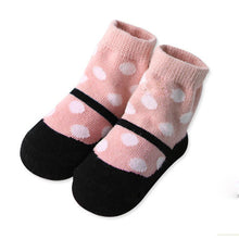 Cute Kids Baby Warm Socks born Polka Dot Socks Dress shoes Pattern Size 0-2T ILML