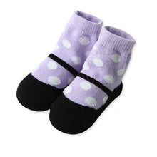 Cute Kids Baby Warm Socks born Polka Dot Socks Dress shoes Pattern Size 0-2T ILML