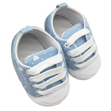 Cute Love Polka Dot Print Crib Shoes Boys Girls Laces Up Anti-Slip Sneaker ILML