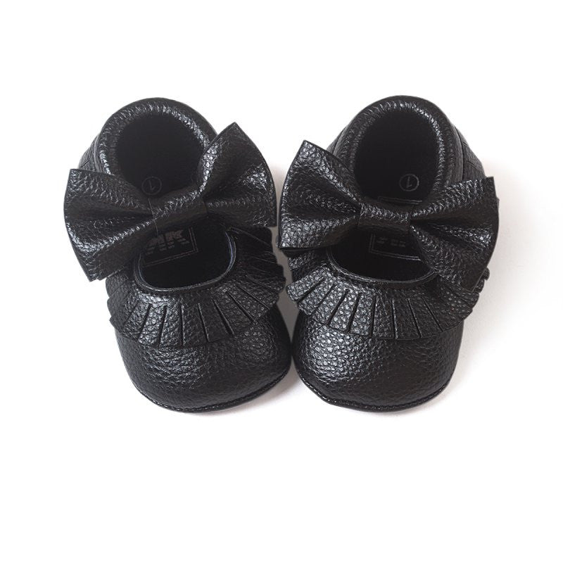Cute Baby Girls Soft Soled PU Leather Shoes Toddler Infant Moccasin 0-18Months First Walkers  ILML