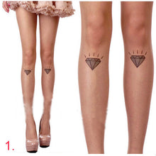 Cute Women Sexy Transparent Silk Stocking Tattoo Pantyhose Woman Leggings ILML