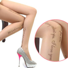 Cute Women Sexy Transparent Silk Stocking Tattoo Pantyhose Woman Leggings ILML