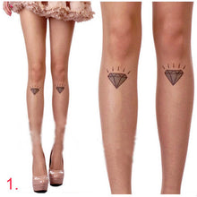 Cute Women Sexy Transparent Silk Stocking Tattoo Pantyhose Woman Leggings ILML