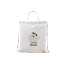 Cute Women Shoulder Bags Dual-use Messenger Bags Animal pattern Rabbit Cat Sunglasses Penguin Drawstring Bag Women's Hbags ILML