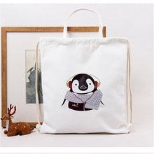Cute Women Shoulder Bags Dual-use Messenger Bags Animal pattern Rabbit Cat Sunglasses Penguin Drawstring Bag Women's Hbags ILML