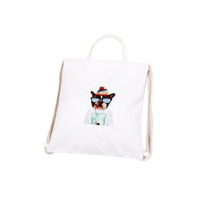 Cute Women Shoulder Bags Dual-use Messenger Bags Animal pattern Rabbit Cat Sunglasses Penguin Drawstring Bag Women's Hbags ILML