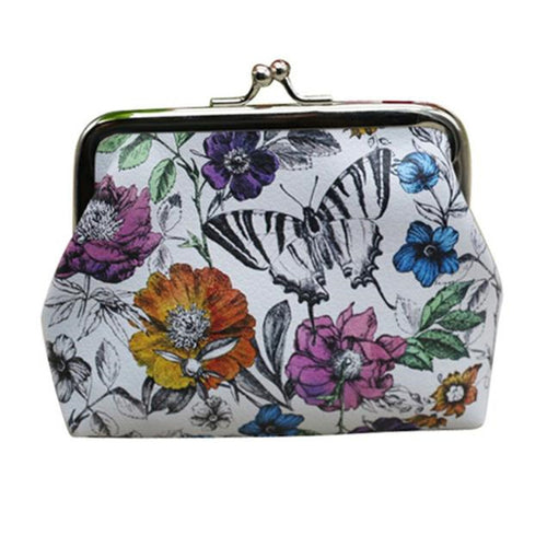 Delicate Lovely Small Floral Mini Womens Girl Wallet Card Holder Feminina for Coin Purse Lady Clutch Hbag  ILML