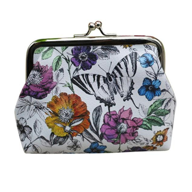 Delicate Lovely Small Floral Mini Womens Girl Wallet Card Holder Feminina for Coin Purse Lady Clutch Hbag  ILML