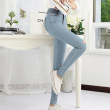DesignerJeans Womens Denim Hollow Out Strech Blue Black Skinny High Waist Denim Pencil Pants Plus Size ILML