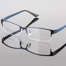 Durable Men Eyewear Metal Frame Half Rim Chic Design Clear Lens Eye Glasses Frame  ILML
