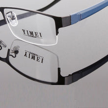 Durable Men Eyewear Metal Frame Half Rim Chic Design Clear Lens Eye Glasses Frame  ILML