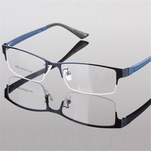 Durable Men Eyewear Metal Frame Half Rim Chic Design Clear Lens Eye Glasses Frame  ILML