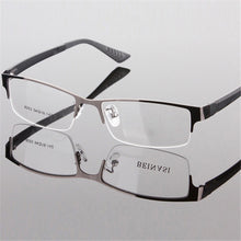 Durable Men Eyewear Metal Frame Half Rim Chic Design Clear Lens Eye Glasses Frame  ILML
