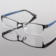 Durable Men Eyewear Metal Frame Half Rim Chic Design Clear Lens Eye Glasses Frame  ILML