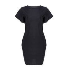 Elegant Women Lady Ruffles Sleeve Slim Bodycon Cocktail Party Dress LY3 ILML