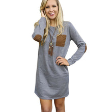Elegant Women Long Sleeve Dresses Long Tops Jumper Pullover Sweatshirt Mini Dress ILML