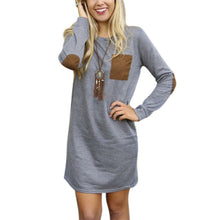 Elegant Women Long Sleeve Dresses Long Tops Jumper Pullover Sweatshirt Mini Dress ILML