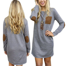 Elegant Women Long Sleeve Dresses Long Tops Jumper Pullover Sweatshirt Mini Dress ILML