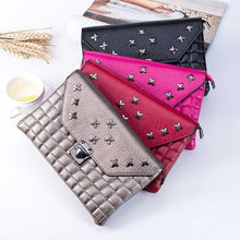 Elegant women messenger bags Envelope crossbody Shoulder Bag Lock Rivets Leather women's hbags bag bolsos ILML