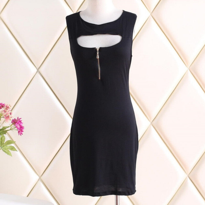 European Style Women Bandage Bodycon Slim Sleeveless Evening Party Pencil Push Up Red Zipper Dresses ILML