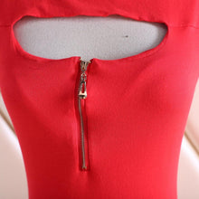 European Style Women Bandage Bodycon Slim Sleeveless Evening Party Pencil Push Up Red Zipper Dresses ILML