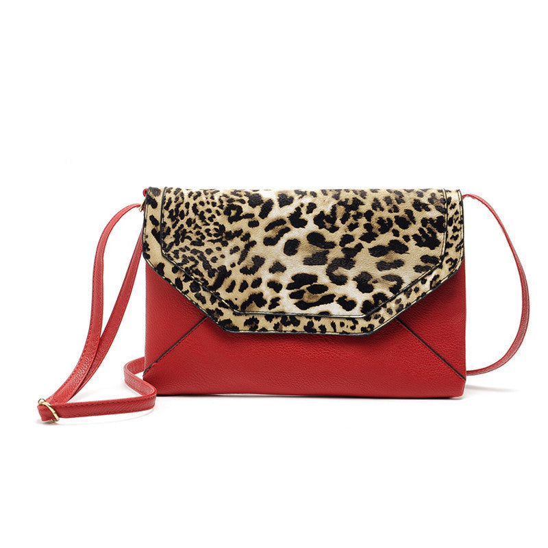 Fahsion Women bag Luxury Shining Leopard Envelope Satchel Cross Body Shoulder Bags bolsa feminina Hbags  ILML