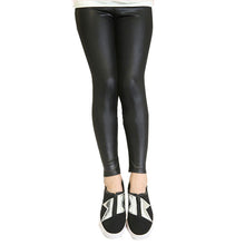 Fall Girls Stretch leggings Imitation leather Pants Kids Clothing Trousers 2-7 Y ILML