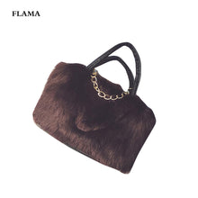 Famous Synthesic Fur Plush Women hbags messenger bags designer Tote Crossbody Shoulder bag bolsa feminina ILML