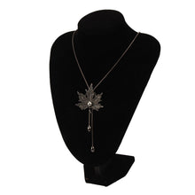 Jewelry Maple Leaf Long Beaded Chain Necklaces Pendant Necklace Women Office Lady Imitation Pearl Jewelry Gifts ILML