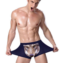 3D Wolf Eagle Underwear Men Cotton Boxer Cartoon Panties Ucrotch Animal Print Shorts Calzoncillos Homme ILML