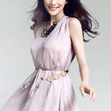All-match Sweet Metal 3 and 5 Flowers Women Skirt Decorated Belly Chains Body Jewelry Chain ILML