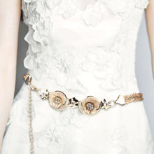 All-match Sweet Metal 3 and 5 Flowers Women Skirt Decorated Belly Chains Body Jewelry Chain ILML